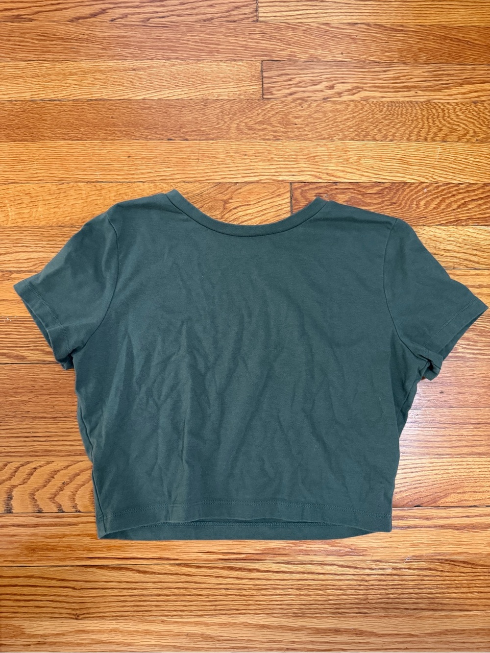 wild fable Dark Green Cropped Tee